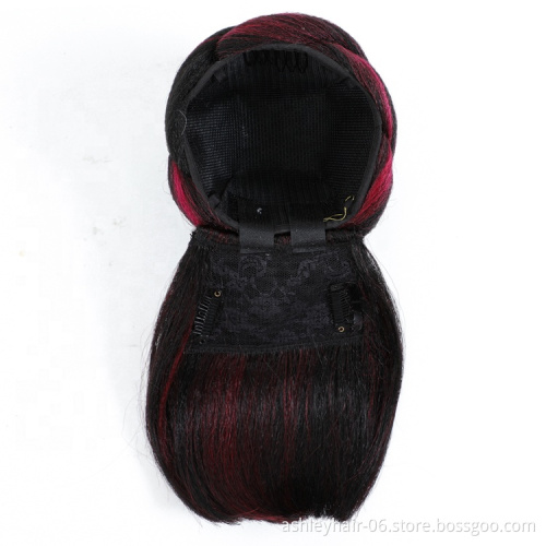 High Temperature Fiber Synthetic Chignon Elastic Bun Hair Extension Bang